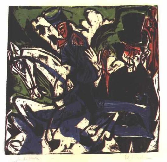 Ernst Ludwig Kirchner Schlemihls entcounter with small grey man oil painting image